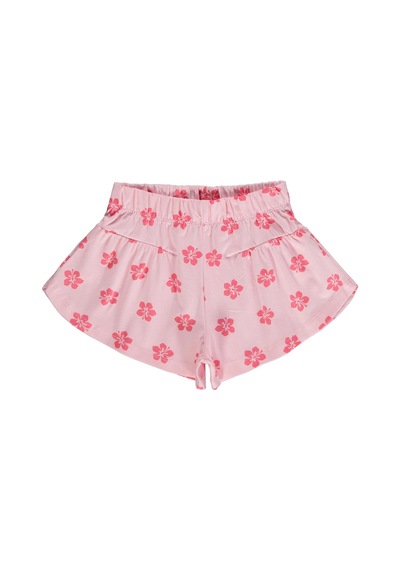 Civil Girls Çiçekli 2-5 Yaş Şort - Pembe