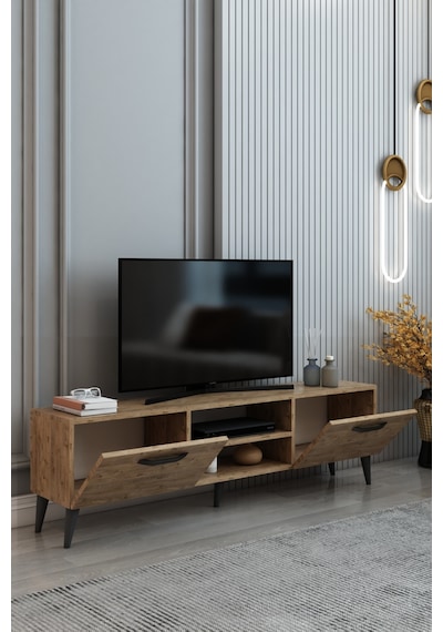 Izco Design Efes Tv Ünitesi 150 Cm 2 Kapaklı Raflı Tv Sehpası Çam