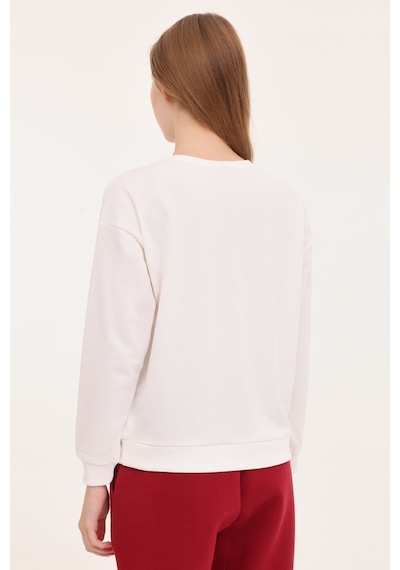 Kinetix Wb C Neck 16sn82 4pr Ekru Kadın Sweatshirt Beyaz BEYAZ