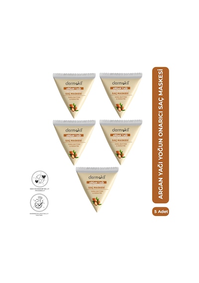 Dermokil Argan Özlü Yoğun Onarıcı Saç Maskesi Seti 25 Ml X 5 Adet