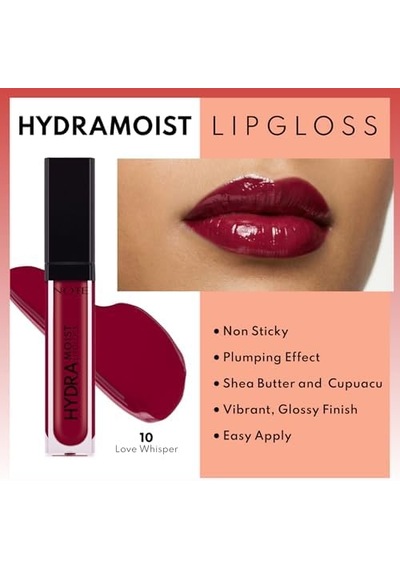 Hydramoist Lipgloss Nemlendirici Dudak Parlatıcısı - 10 Whisper - Bordo 0