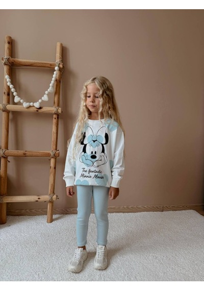 Miniko Kids Kız Çocuk Minnie Modelli Taytlı Takım Yeşil