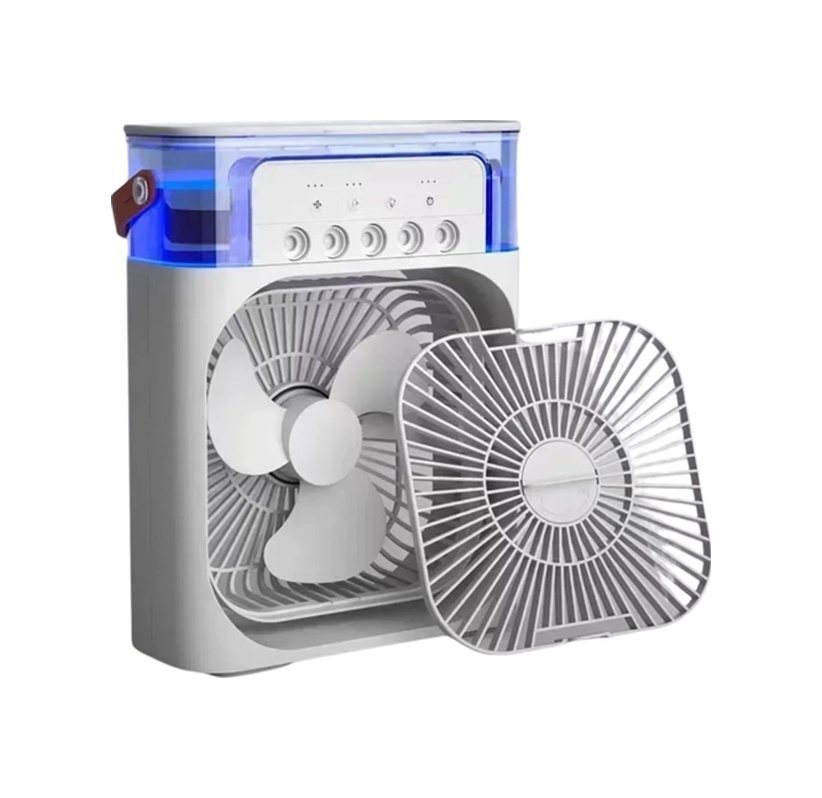 Znv Zenvia Mey İthalat Usb Bağlantılı 3'ü 1 Arada Nemlendirici Mini Klima Fan 7 Renk Işıklı Znv2025 Cmn
