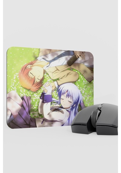 Angel Beat S Anime V5 - 22x18 Gaming Kauçuk Kaymaz Taban Mouse Pad Fare Altlığı