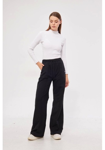 Ramımse İki Iplik Bol Paça Eşofman Pantalon - Siyah Siyah