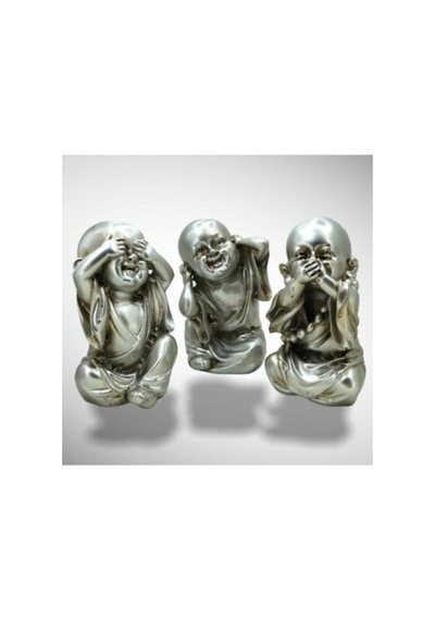 Gümüş Görmedim Duymadım Bilmiyorum 3 Lü Biblo Seti 15x9 Cm