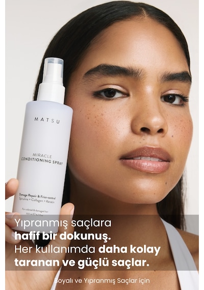 Matsu Miracle Biotin Keratin Kolay Tarama Elektriklenme Karşıtı Onarıcı Saç Spreyi 200 ml