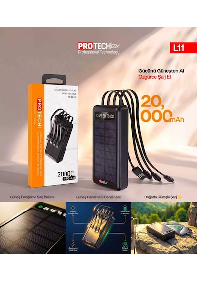 L11 20000 Mah Powerbank Siyah