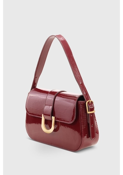 Housebags Rugan Cherry Ayarlanabilir Askılı Mıknatıs Ve Fermuar Kapamalı El-omuz Çantası 263 Bordo
