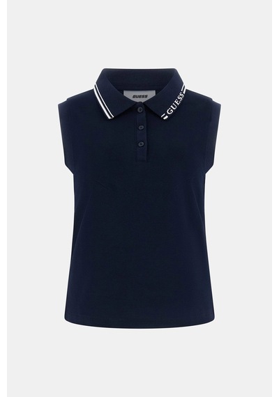 Guess Kadın Polo Yaka T-shirt Lacivert