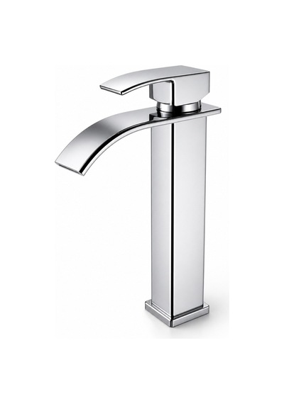Krom Şelale Lavabo Bataryası Uzun Çanak Lavabo Musluğu Modern Çift Su Girişli Banyo Armatürü Paslanmaz Faucet Siyah