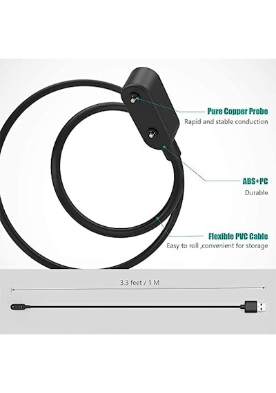 Honor Band 7 İle Uyumlu / 4 Pro/ Watch Fit İçin/watch Fit 2- Watch Fit Mini Uyumlu Akıllı Saat Usb Şarj Aleti Siyah