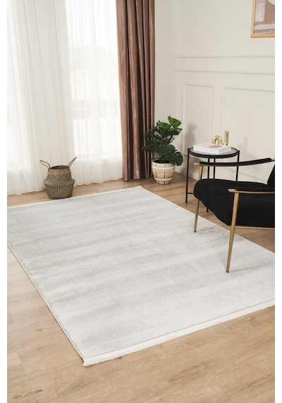 Mariesse Home Jasmine Serisi Bambu Dokulu Modern Sık Dokuma Koridor Kesme Yolluk Dokuma Makine Halısı Babil E505 Krem