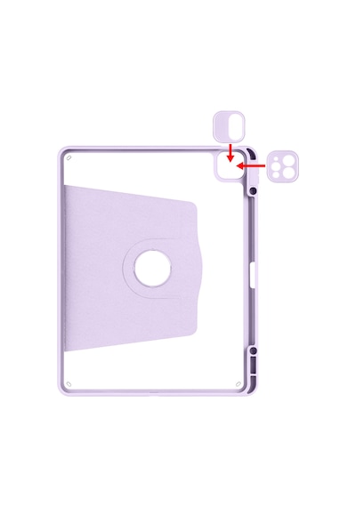 Apple Uyumlu iPad Air 11inç M2 2024 Kılıf Termik Kalem Bölmeli Dönebilen Standlı Kılıf Air 4./5.nesil Kılıf