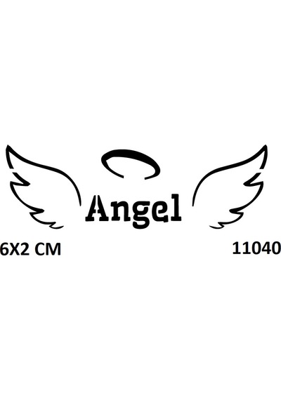 Airbrush Tattoo Angel Melek Kanadı Yapışkanlı Stencil Süsleme Ve Boyama Kalıbı