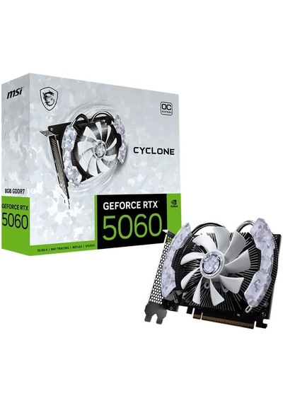 Geforce Rtx 5060 8g Cyclone Oc Gddr7 128b Beyaz