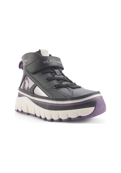 U.S. Polo Assn. Keltes 4pr Kız Çocuk Bilekli High Sneaker Siyah/mor Siyah - Mor