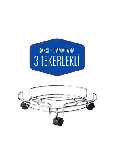 Tekerlekli Alüminyum Tüp Ve Damacana Altlığı 423534 Beyaz