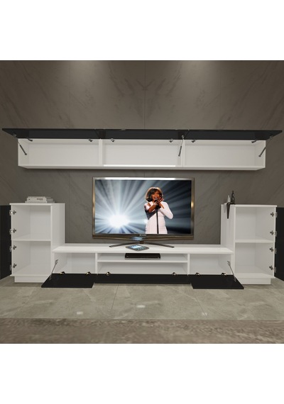 Decoraktiv Trendstyle 9 Mdf Tv Ünitesi Tv Sehpası Beyaz - Siyah
