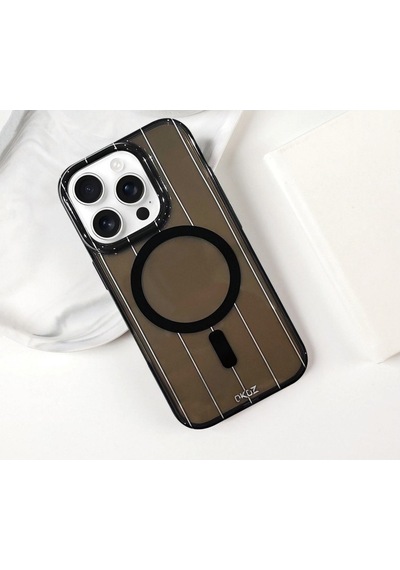 Apple Uyumlu iPhone 15 Pro Max Khaleesi Magsafe Koruyucu Kılıf Siyah