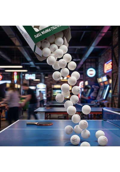 Hsport 3 Yıldız Masa Tenisi Topu +40 Gazlı Yapı Sekme Garantili Profesyonel Pinpon Ping Pong Top 12 Adet Beyaz