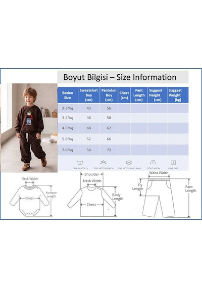 Babymod Erkek Çocuk Ayıcık İşlemeli 3 İplik Pamuklu Kumaş Sweatshirt Ve Damalı Eşofman Altüst Takım Kahverengi Babymod Erkek Çocuk Ayıcık İşlemeli 3 İplik Pamuklu Kumaş Sweatshirt Ve Damalı Eşofman Altüst Takım Kahverengi