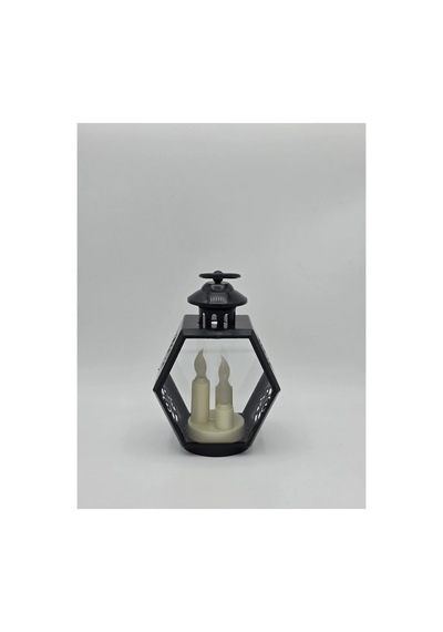 Dekoratif Vintage Pilli Led Mumlu Kandil Asılabilir Fener 9 X 20 Cm