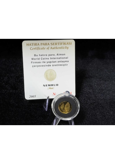 Darphane 2003 Nemrud Altın Hatıra Sikkesi Proof Baskı 24 Ayar Sertifikalı