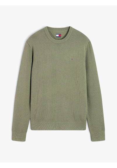 Tommy Hilfiger Tjm Slım Ess Sweater Ext Erkek Yeşil Kazak - Dm0dm21787