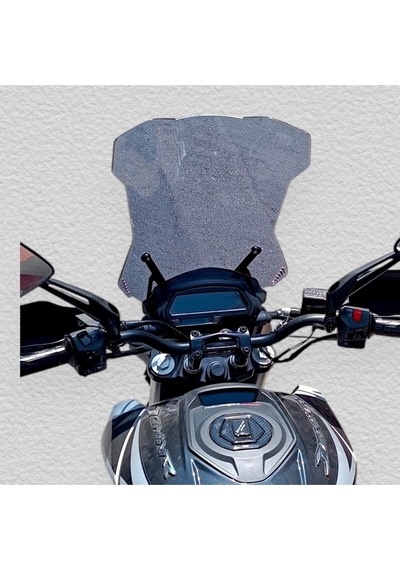 Dominar 250 Dominar 400 Tur Camı + Montaj Demiri Cam Yükseklik 60cm X Üst Genişlik 40cm Yeni