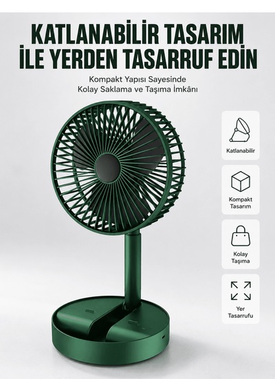 Katlanabilir Usb Şarjlı Masaüstü Soğutucu Mini Fan Telefon Tutucu Yeni Nesil 9M938ATDiğer