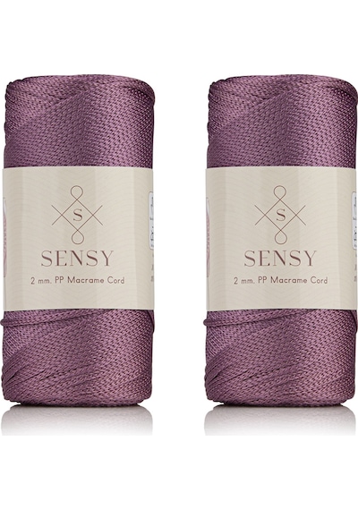 Premium 400 Gr Polyester Makrome Ipi 2 Mm 2li Set Mürdüm Makrame Ip Supla Çanta Ipi No:4