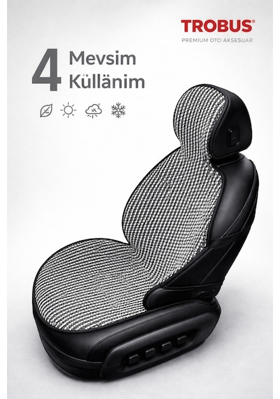 Renault Clio 2019 Ve Sonrası Clio 5 Uyumlu Örme Ön 2 Parça Minder Gri