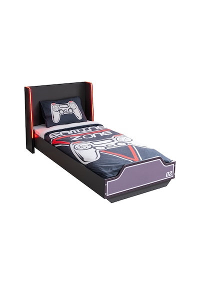 Ranzalı Oyuncu Odası, Gamer Ranza Ledli Karyola Masa Dolap 2 Adet Comfort Yatak 90 X 190 CM Ranzalı Oyuncu Odası, Gamer Ranza Ledli Karyola Masa Dolap 2 Adet Comfort Yatak 90 X 190 CM