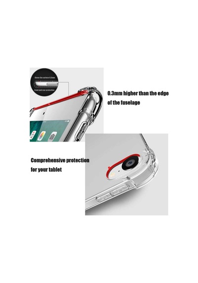 Apple Uyumlu iPad Mini 2-3 Kılıf Zore Tablet Nitro Anti Shock Silikon Kı - Renksiz