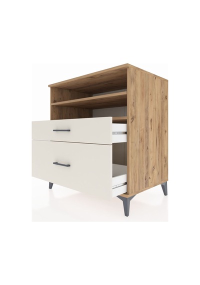 Kronos Şifonyer 2 Raflı 2 Çekmeceli 88x59x96 Çam-aytaşı Çam