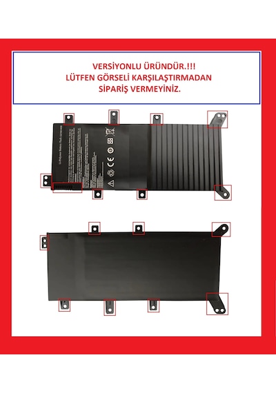 Notebook Batarya - C21n1408 - Asus F554lp Muadili İle Uyumlu, Görsel Teyit Ediniz