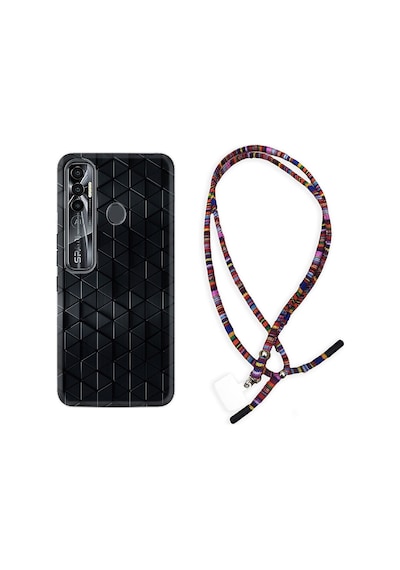 Tecno Spark 7 Pro Kılıf Rasta Boyun Askılı Şekiller 1876
