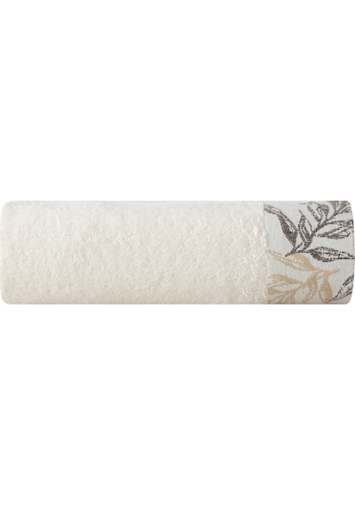 Mudo Home Mona Ekru Leaf Yüz Havlusu 50x80 9043438