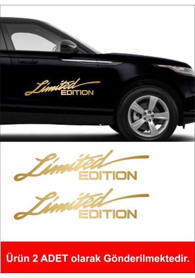 Limited Edition 2 Adet Sticker - Araba Oto Motosiklet Karavan Cam Sticker - 00305 20X5 Cm
