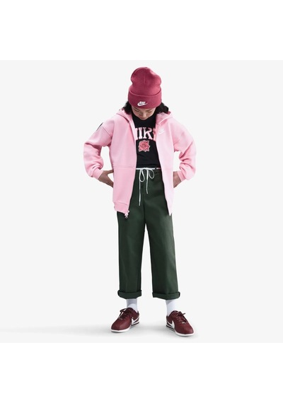 Nike Nıke Fd2931-690 Club Fleece Genç Çocuk Pembe Kapüşonlu Sweat