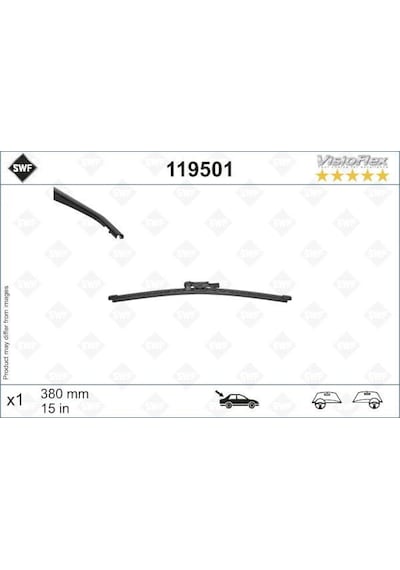 Sılecek - 614 - Supurgesı Arka 380mm Land Rover Range Rover Sport Iı - Almparca - L494 Swf