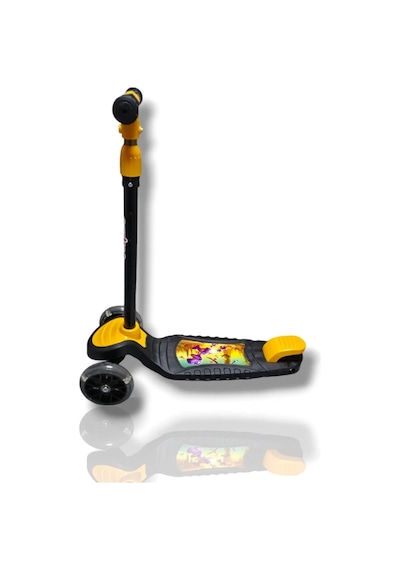 3 Tekerlekli Led Işıklı Çocuk Scooter Sarı