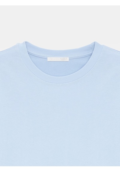 Dilvin 31017 %100 Pamuk Basic T-shirt-açık Mavi