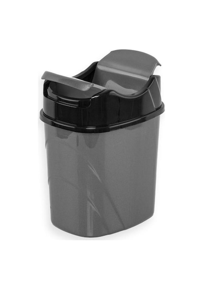 Geseus SF008 Mutfak Dolap İçi Askılı Geçmeli Pratik Kapak Çöp Kovası 8,5 L Gri