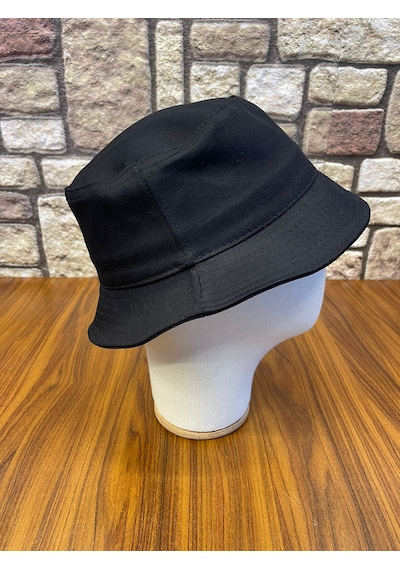 Hamze Bucket Kova Model Gabardin Kumaş Renkli Yazlık Şapka Siyah