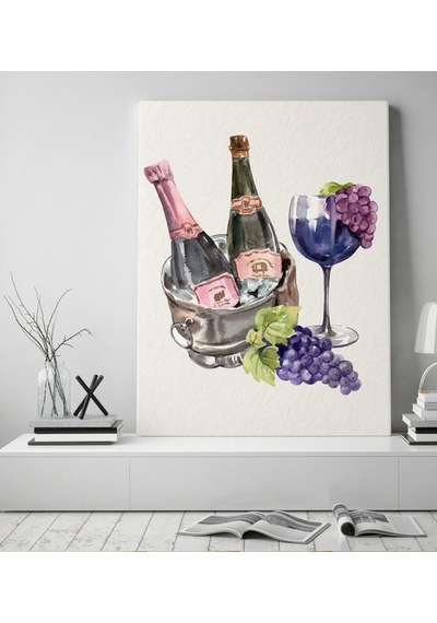 Bk Gift Şarap Tasarımlı Kanvas Tablo 50X70Cm-7