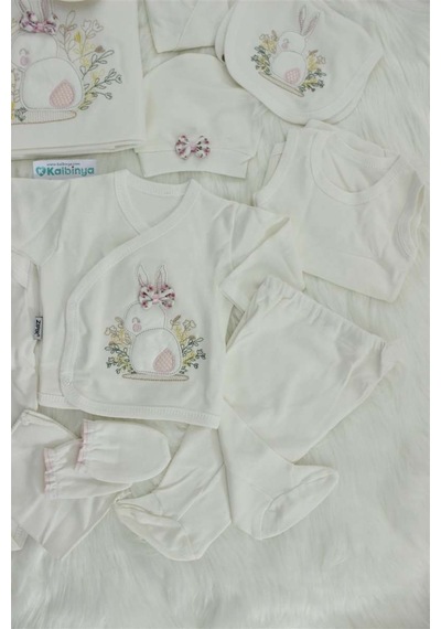 Zıpır Bebe Zıpır Tavşan Kabartmalı Kurdelalı Hastane Çıkışı Kız Bebek Çok Renkli