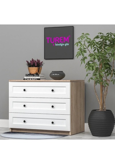 Elit 3 Çekmeceli Şifonyer Çıtalı Kapak Mdf Sis Gri Elit 3 Çekmeceli Şifonyer Çıtalı Kapak Mdf Sis Gri