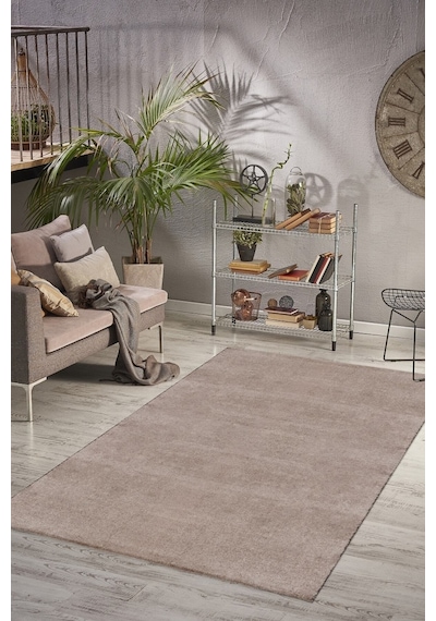 Vl Yuvarlak Comfort Ponpon Saçaklı Peluş Post Halı Kahverengi Halı Kahverengi